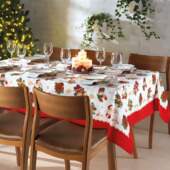 Toalha de Mesa Athenas Quadrada Dohler Natal 111 1,40x1,40mts FL