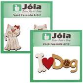 Botão MDF Patchwork Modelos de Animais - Jóia FL