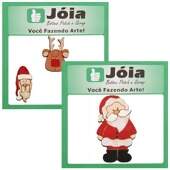 Botão MDF Patchwork Modelos de Natal - Jóia FL