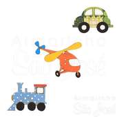 Botão Patchwork Cantinho da Arte - Transportes FL
