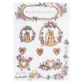 Kit Botão Patchwork Cantinho da Arte 7773 Guirlanda Gatinhos 07 Und FL
