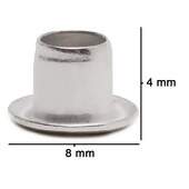 Ilhós Eberle 108/55A 4 mm sem arruela pacote com 1000 unidades