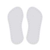 Sola para Chinelo EVA Infantil 8mm com Palmilha Veriline Branca Par
