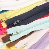 Zíper Nylon Fino Com Cordão 12cm Sortido 50 Und