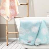 Toalha De Banho Jacquard Pérola Florido Celine Dohler 70cmx1,40mts FL