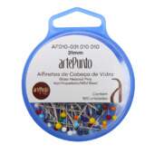 Alfinete de Cabeça Vidro Arte Punto com 100 Und