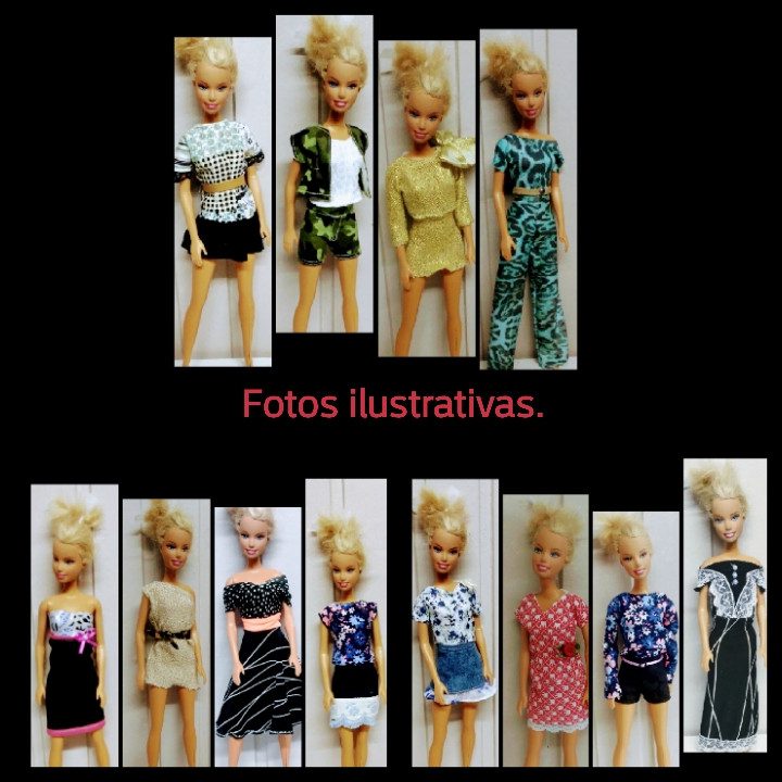 Kit de Roupinhas de Barbie com Peças Variadas