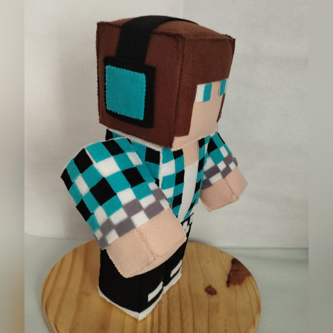 Boneco Minecraft em Feltro