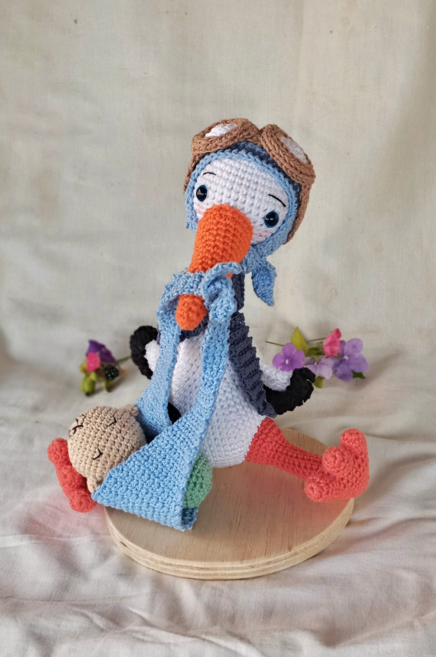 Boneca Arlequina de Amigurumi, à Pronta Entrega