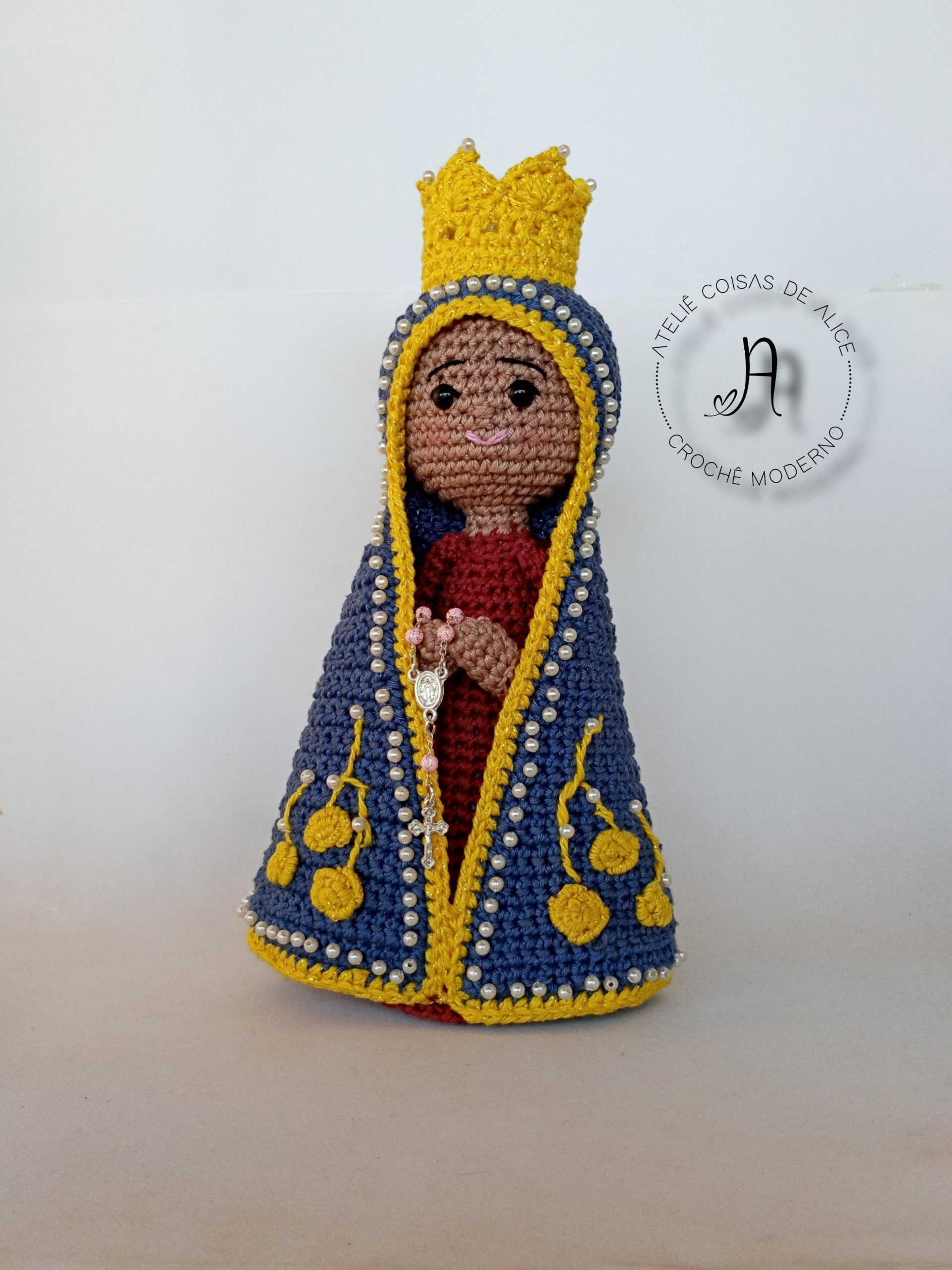 Boneca Arlequina de Amigurumi, à Pronta Entrega