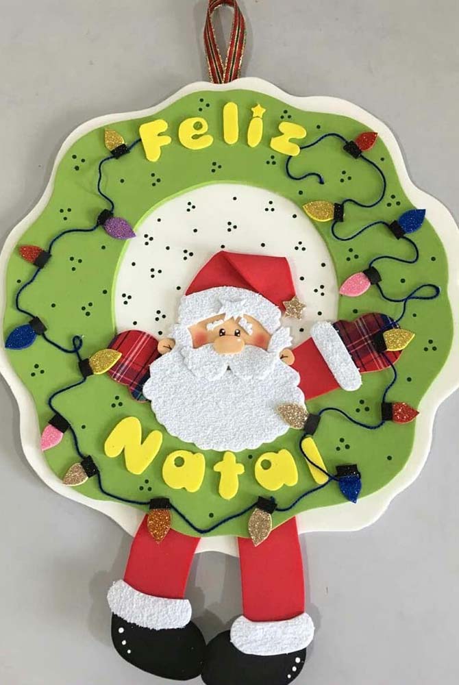 Guirlandas de Natal em EVA: 50 ideias lindas para decorar sua casa