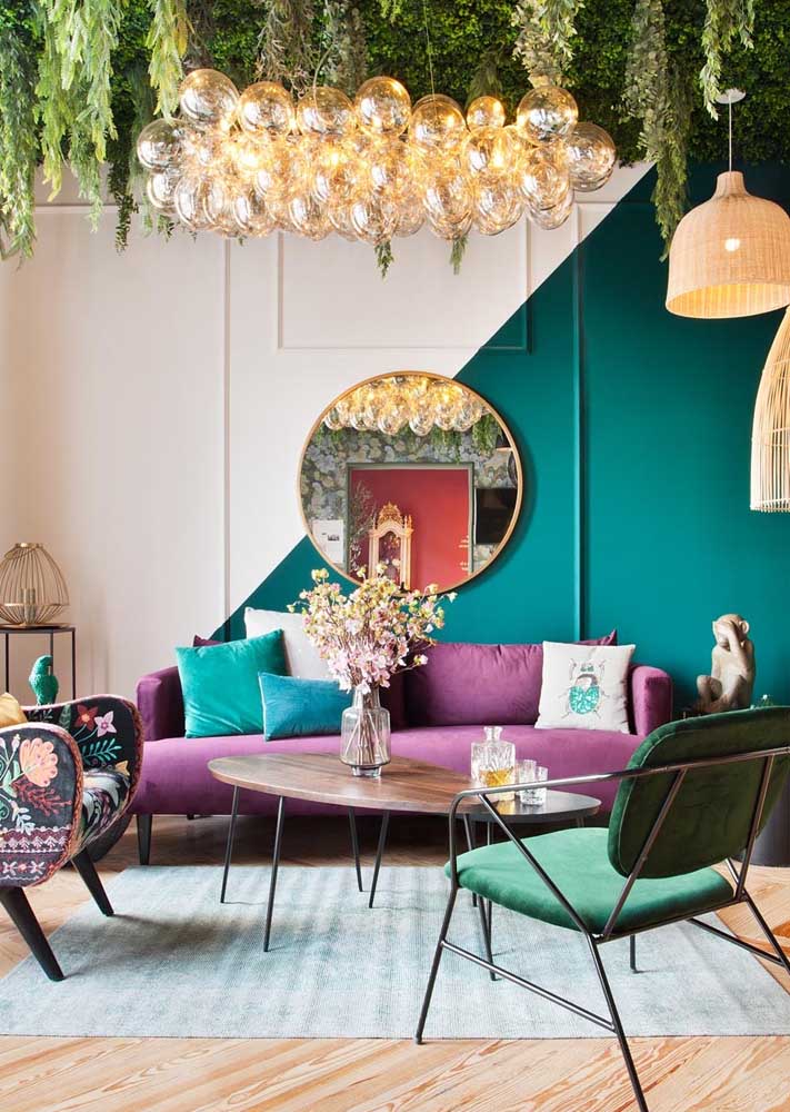 Cores Alegres: Decore sua Sala com Estes 50 Projetos Incríveis