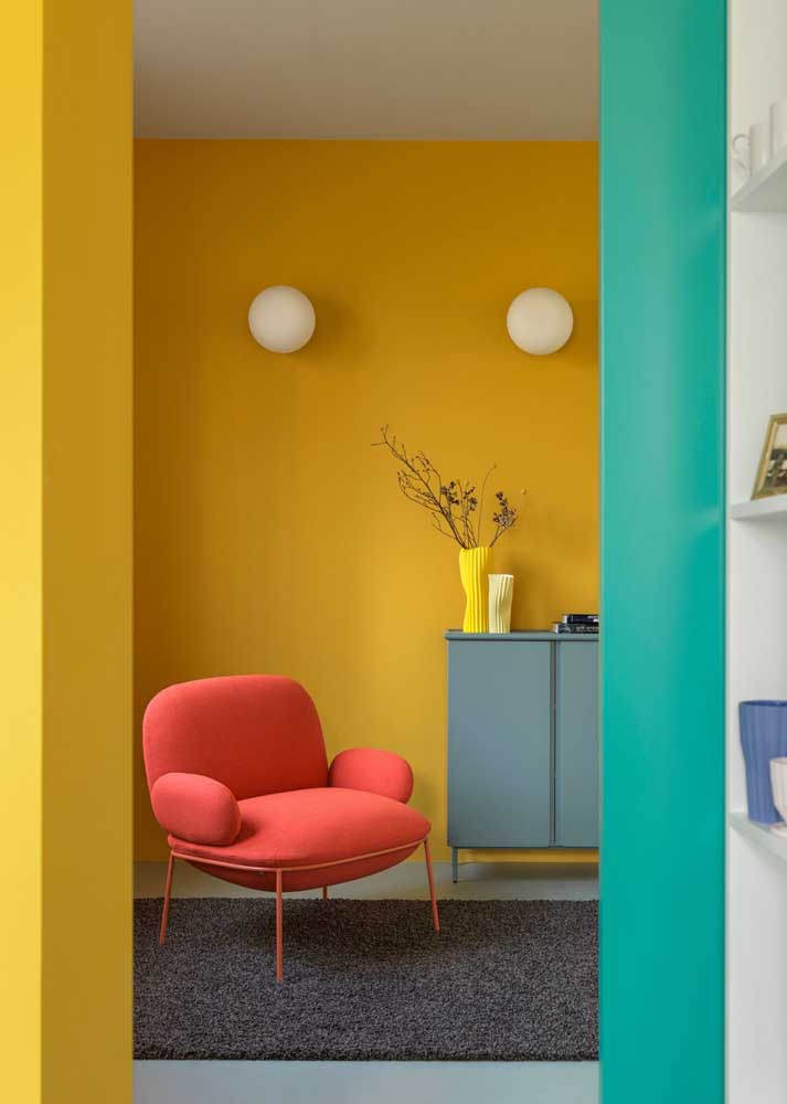 Cores Alegres: Decore sua Sala com Estes 50 Projetos Incríveis