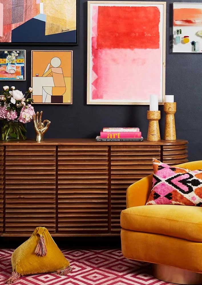 Cores Alegres: Decore sua Sala com Estes 50 Projetos Incríveis