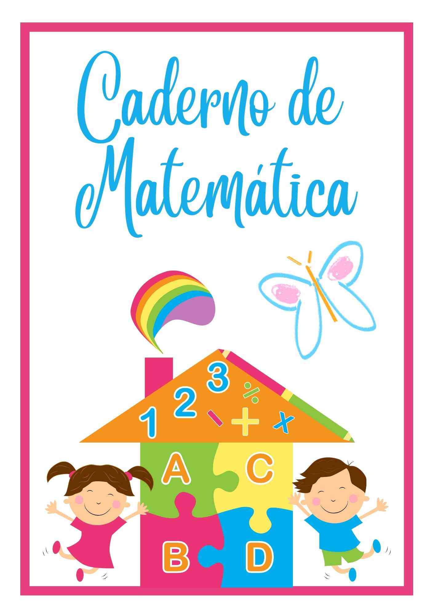 10 capas criativas de caderno matemático para imprimir