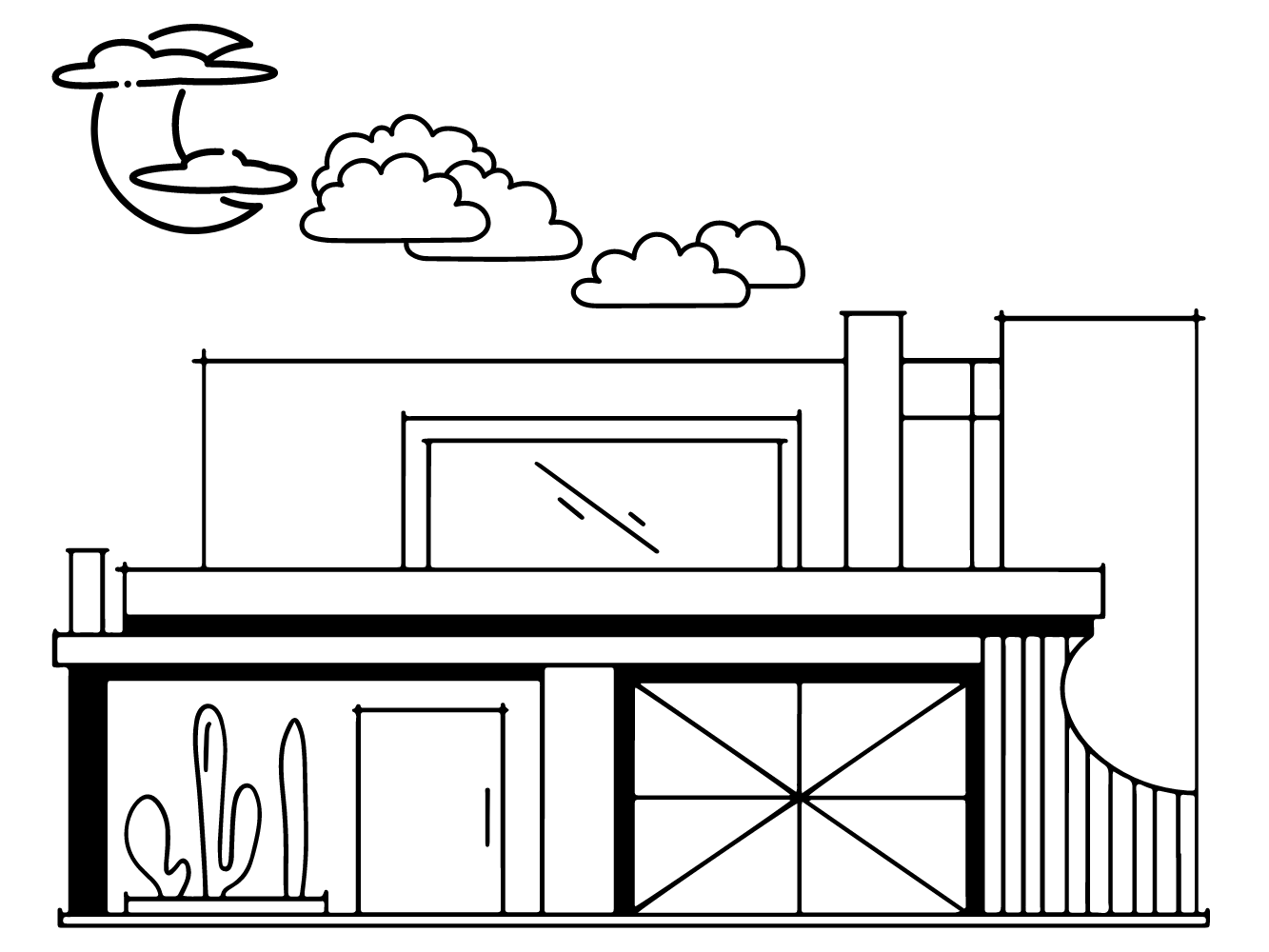 Modelos de Casas Para Pintar e Recortar