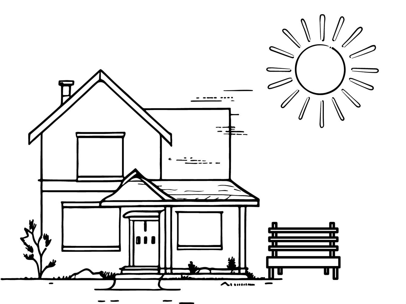 Modelos de Casas Para Pintar e Recortar