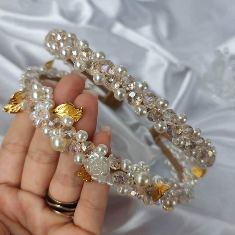 Tiara de pérola: 50 modelos brilhantes para todas as idades