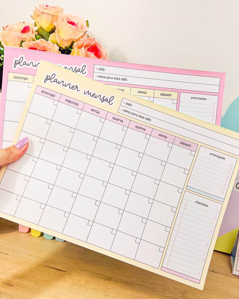 Calendários criativos para print e organização