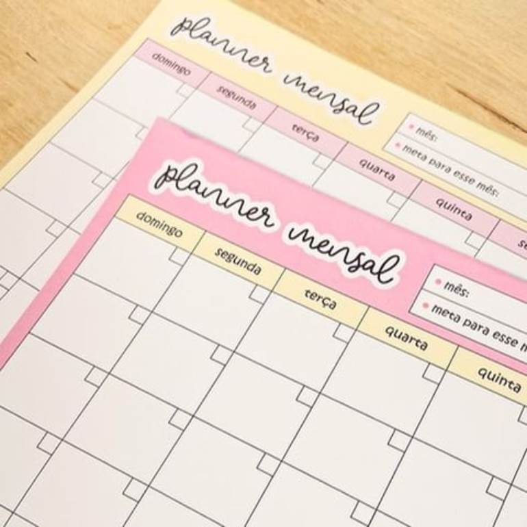 Calendários criativos para print e organização