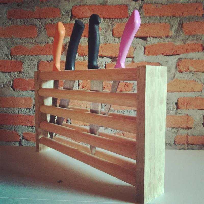 Faca seu porta facas artesanal - decore a cozinha com estilo e organização