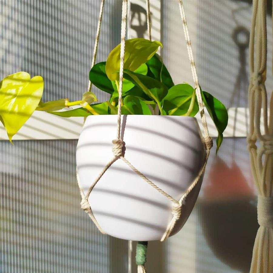 10 maneiras criativas de usar macramê para decorar vasos de plantas