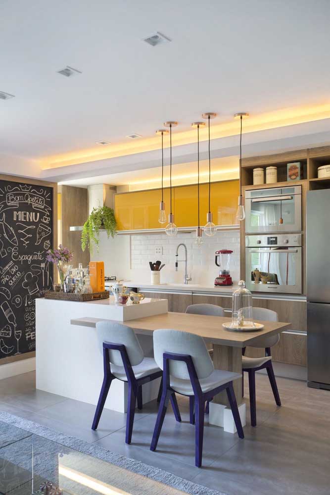 60 ideias inspiradoras para combinar cozinha americana com sala de jantar