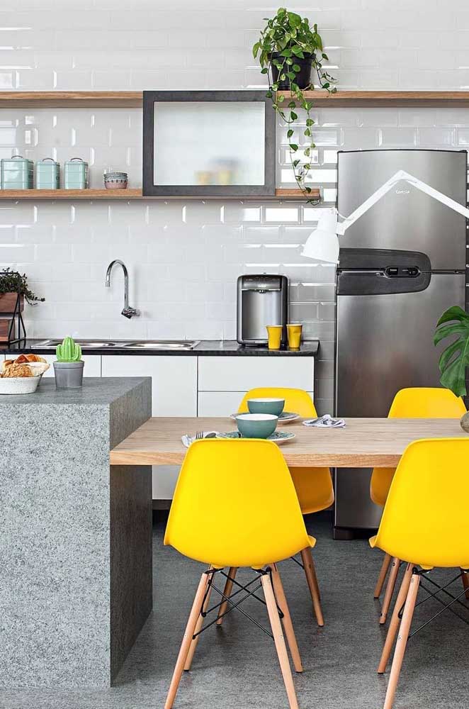 60 ideias inspiradoras para combinar cozinha americana com sala de jantar