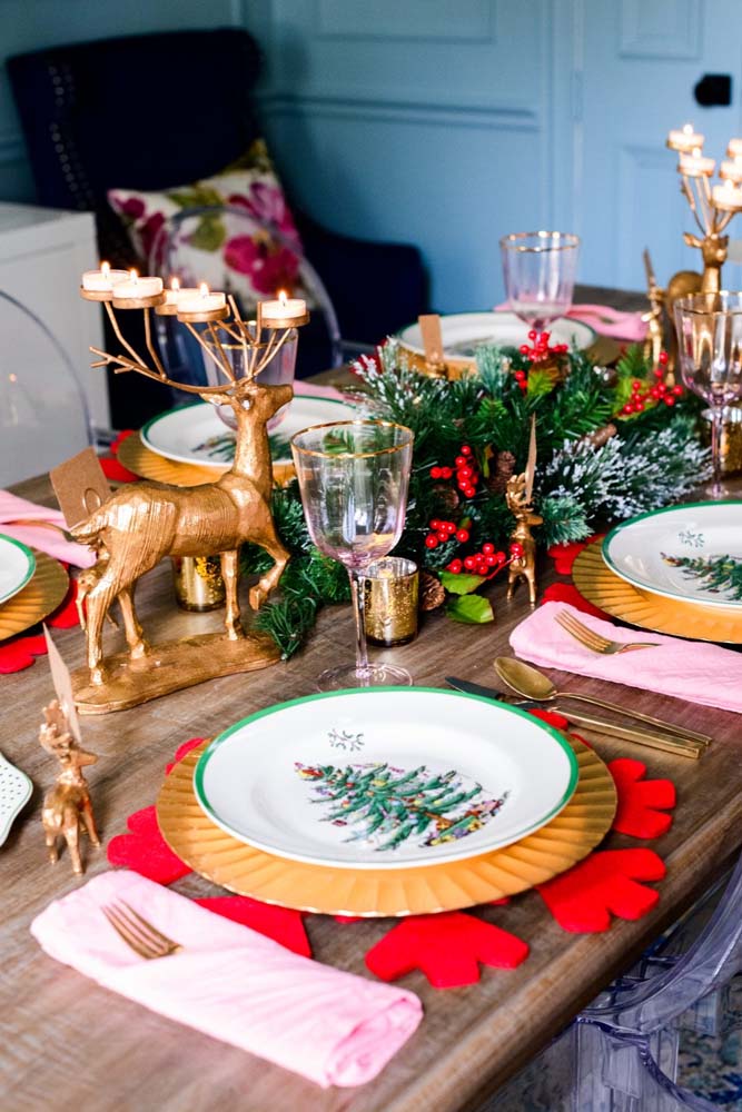 Inspire-se com 50 ideias criativas para decorar sua mesa de Natal