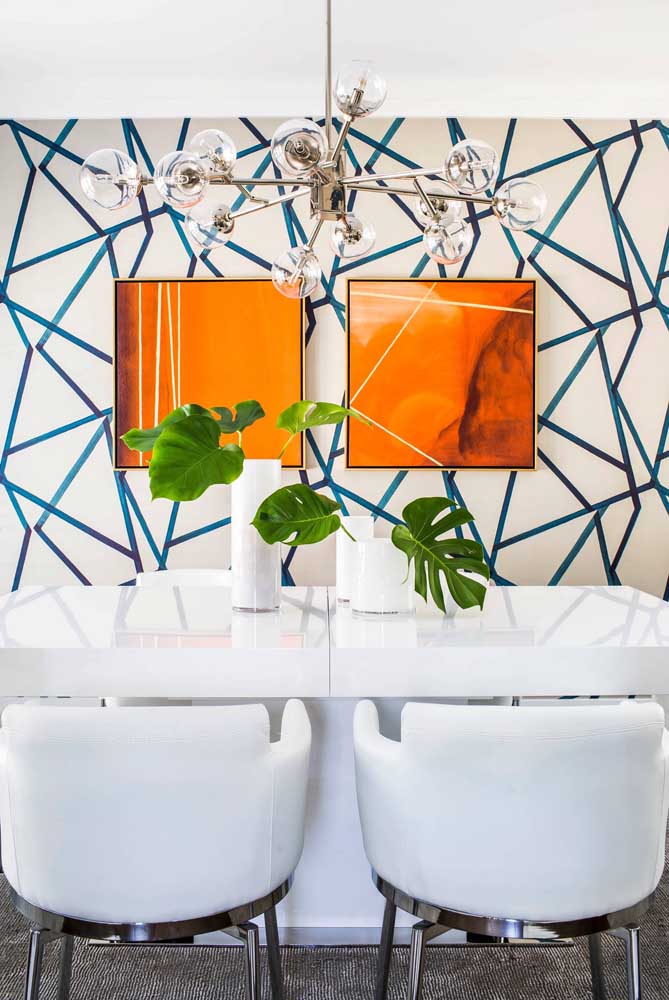 Inspire-se com 60 ideias de papel de parede para decorar sua sala de jantar