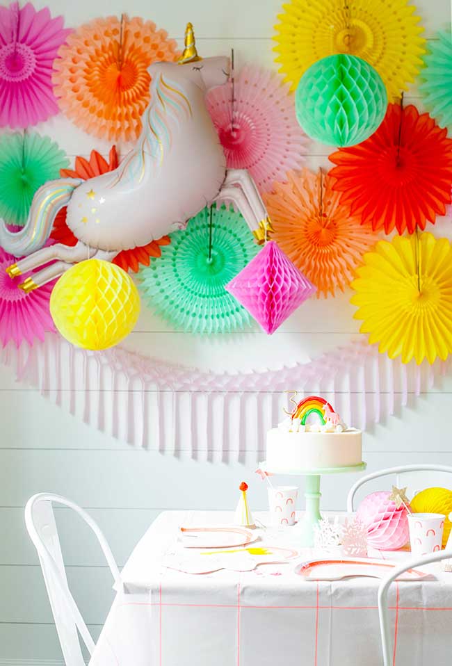 Festa de unicórnio: Inspire-se com 70 ideias criativas de decoração