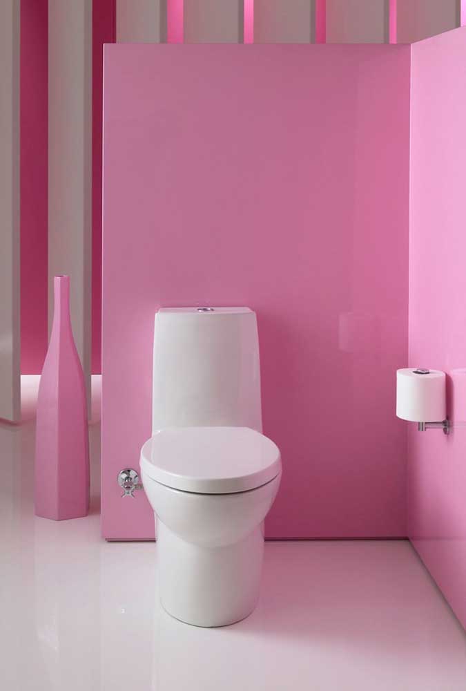 Decore seu banheiro com 60 ideias inspiradoras em rosa