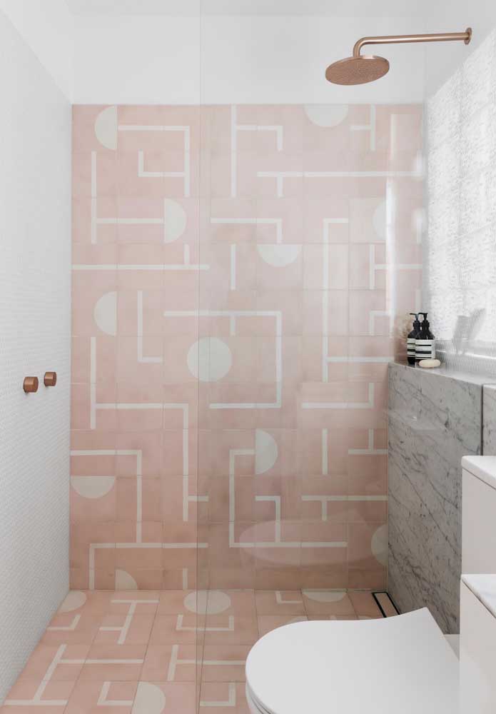 Decore seu banheiro com 60 ideias inspiradoras em rosa