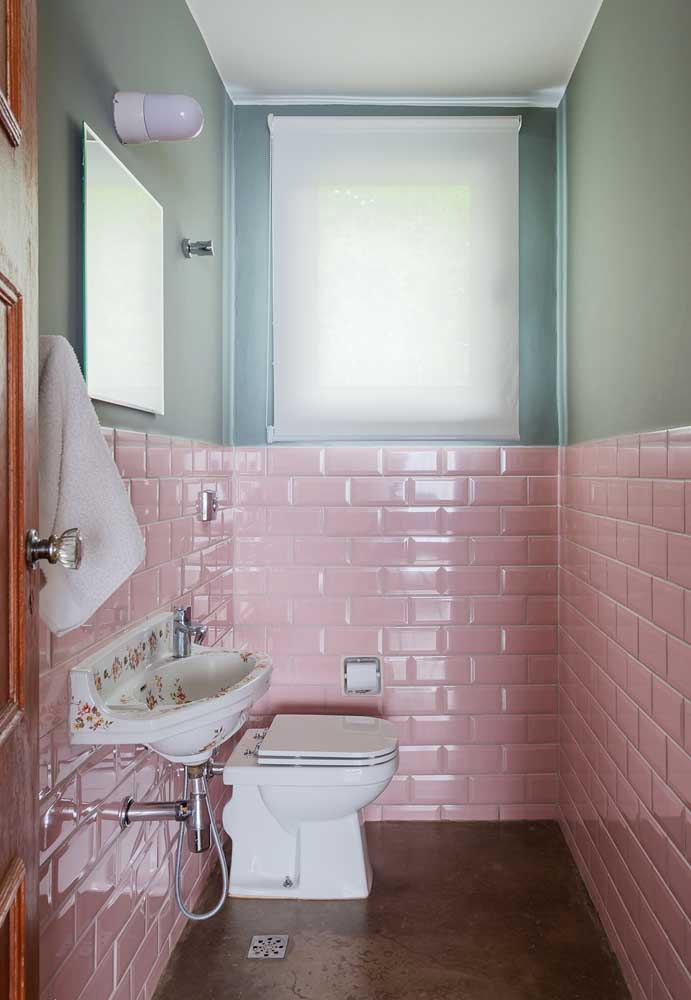 Decore seu banheiro com 60 ideias inspiradoras em rosa