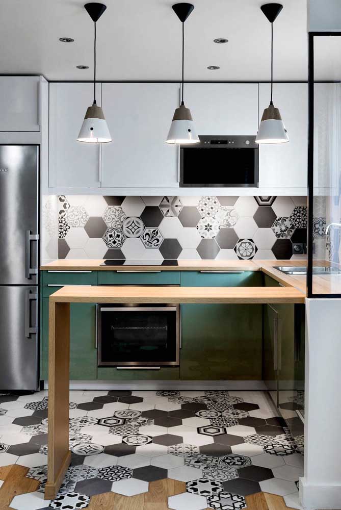 Inspire-se com 60 ideias criativas de azulejos para sua cozinha