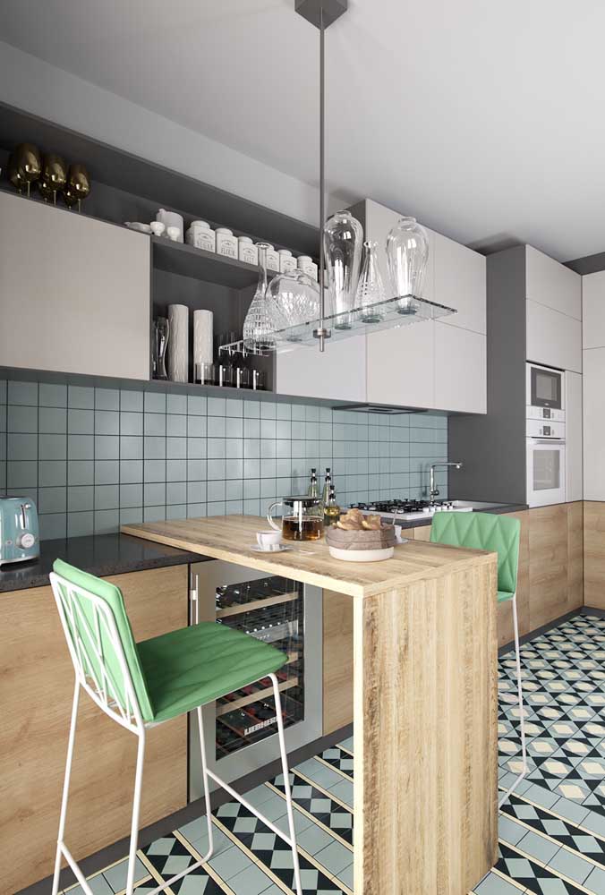 Inspire-se com 60 ideias criativas de azulejos para sua cozinha