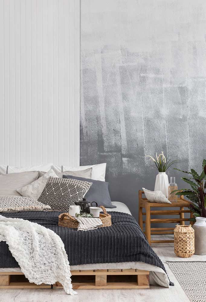 Quarto cinza - 70 idéias para combinar e decorar com tons suaves e toques sofisticados