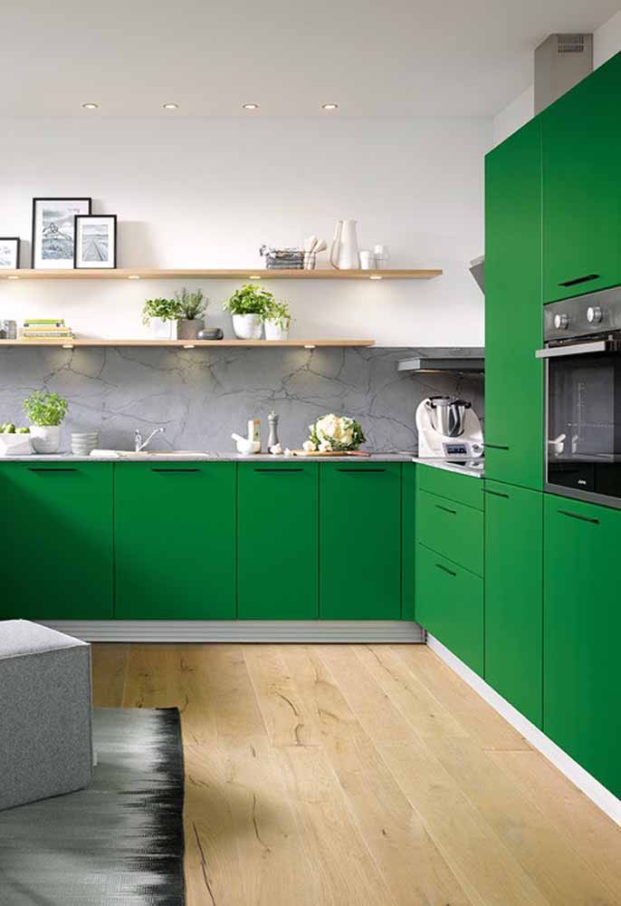 Ideias inspiradoras de decoração para sua cozinha verde