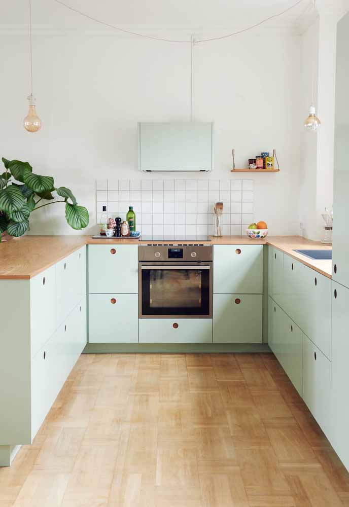 Ideias inspiradoras de decoração para sua cozinha verde