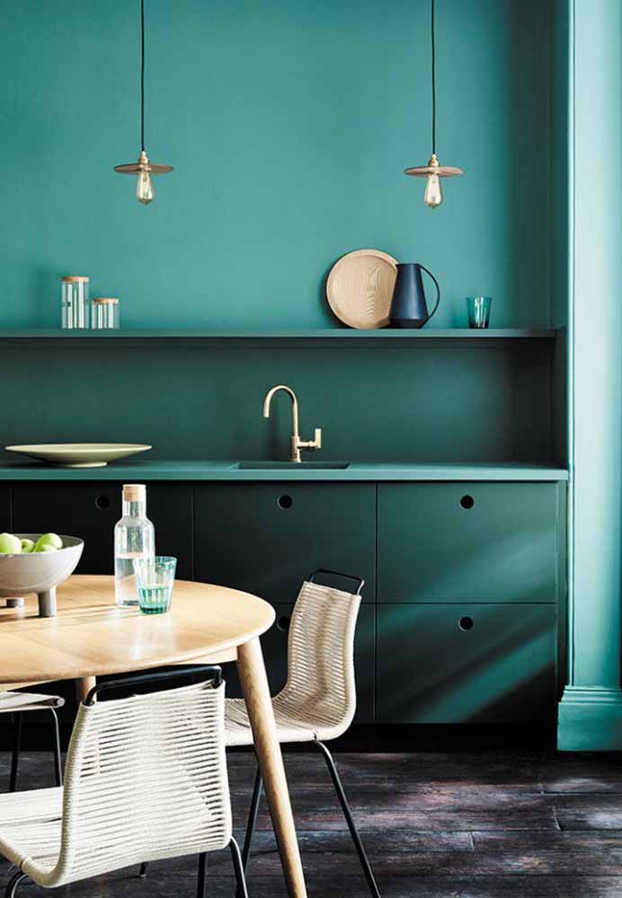 Ideias inspiradoras de decoração para sua cozinha verde