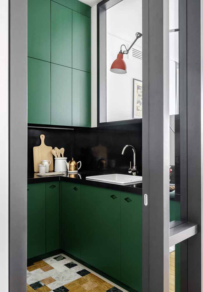 Ideias inspiradoras de decoração para sua cozinha verde