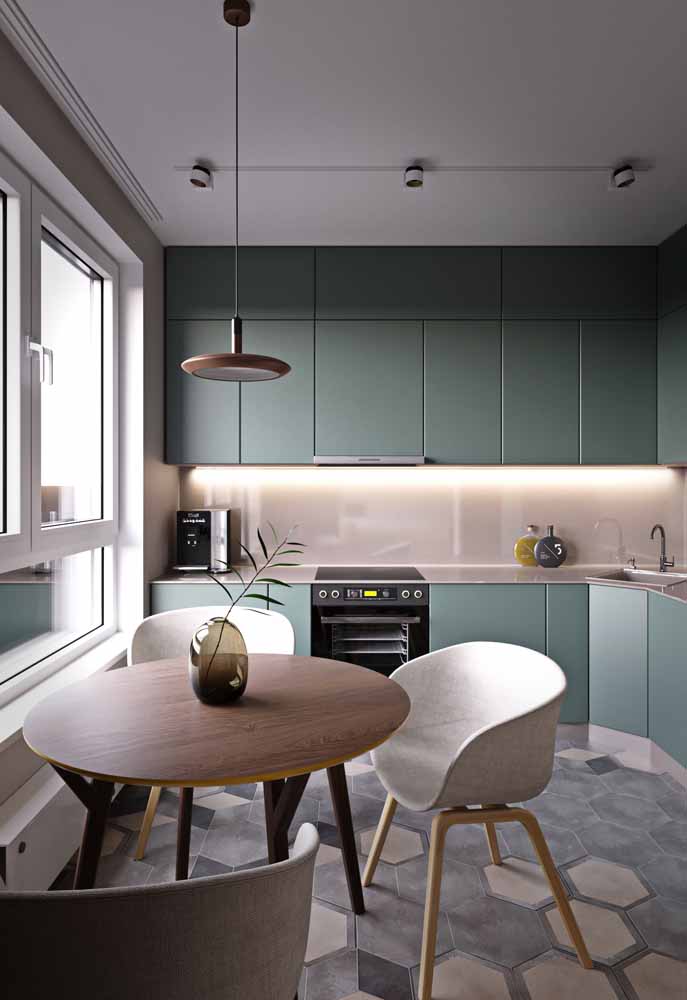 Ideias inspiradoras de decoração para sua cozinha verde