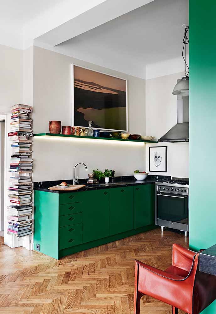 Ideias inspiradoras de decoração para sua cozinha verde