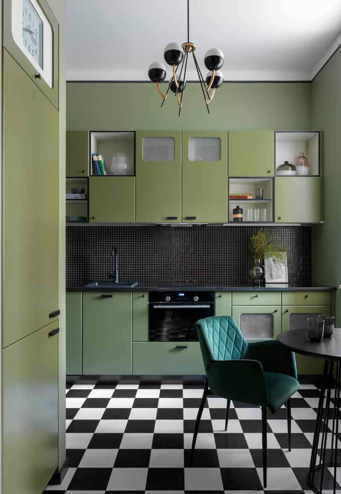 Ideias inspiradoras de decoração para sua cozinha verde