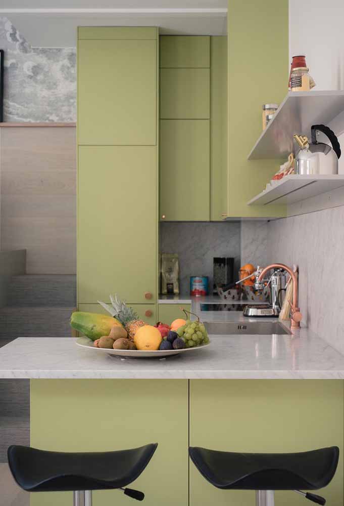 Ideias inspiradoras de decoração para sua cozinha verde