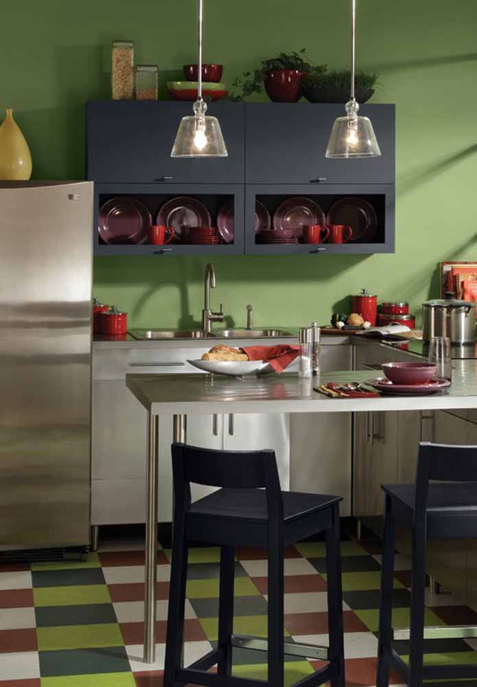 Ideias inspiradoras de decoração para sua cozinha verde