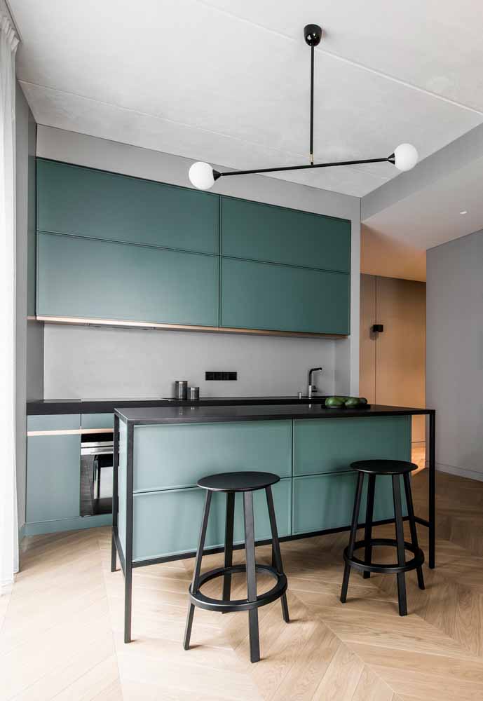 Ideias inspiradoras de decoração para sua cozinha verde